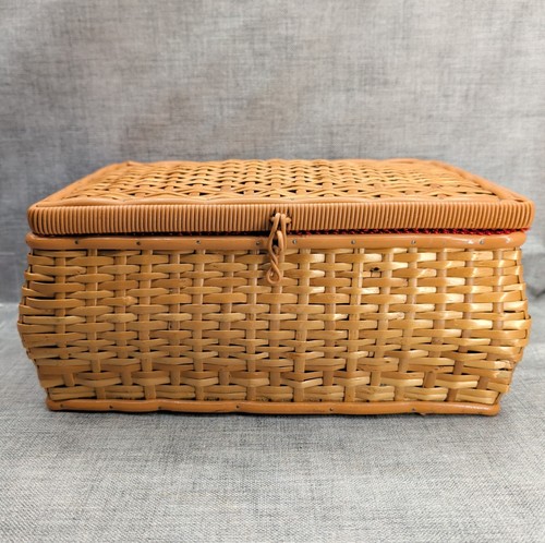 Vintage nähkasten korb - nähkasten,