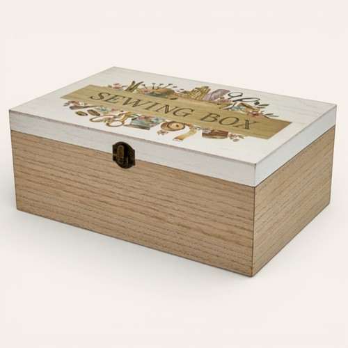 Großer nähkasten aus holz - großer,